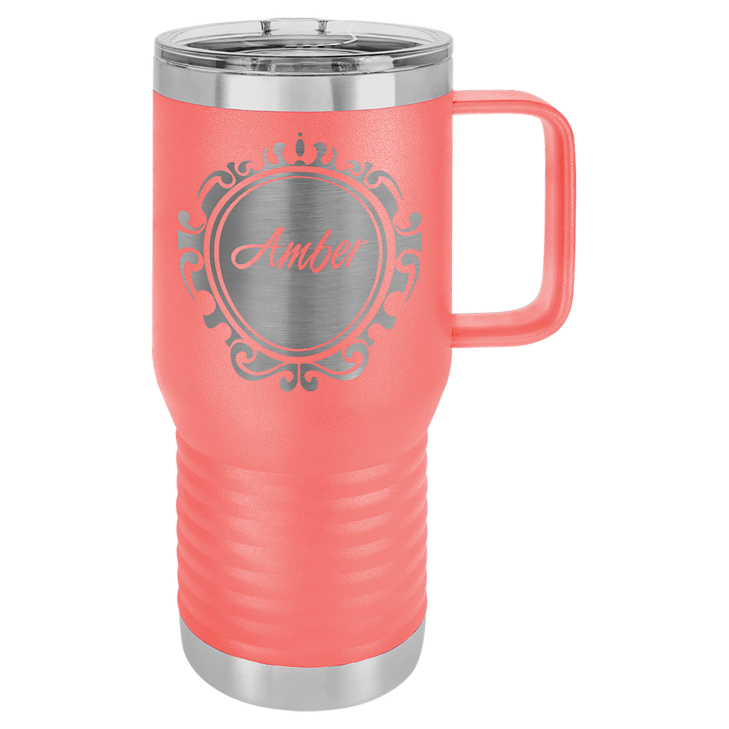 Polar Camel 20 oz. Coral Vacuum Insulated Travel Mug with Slider Lid