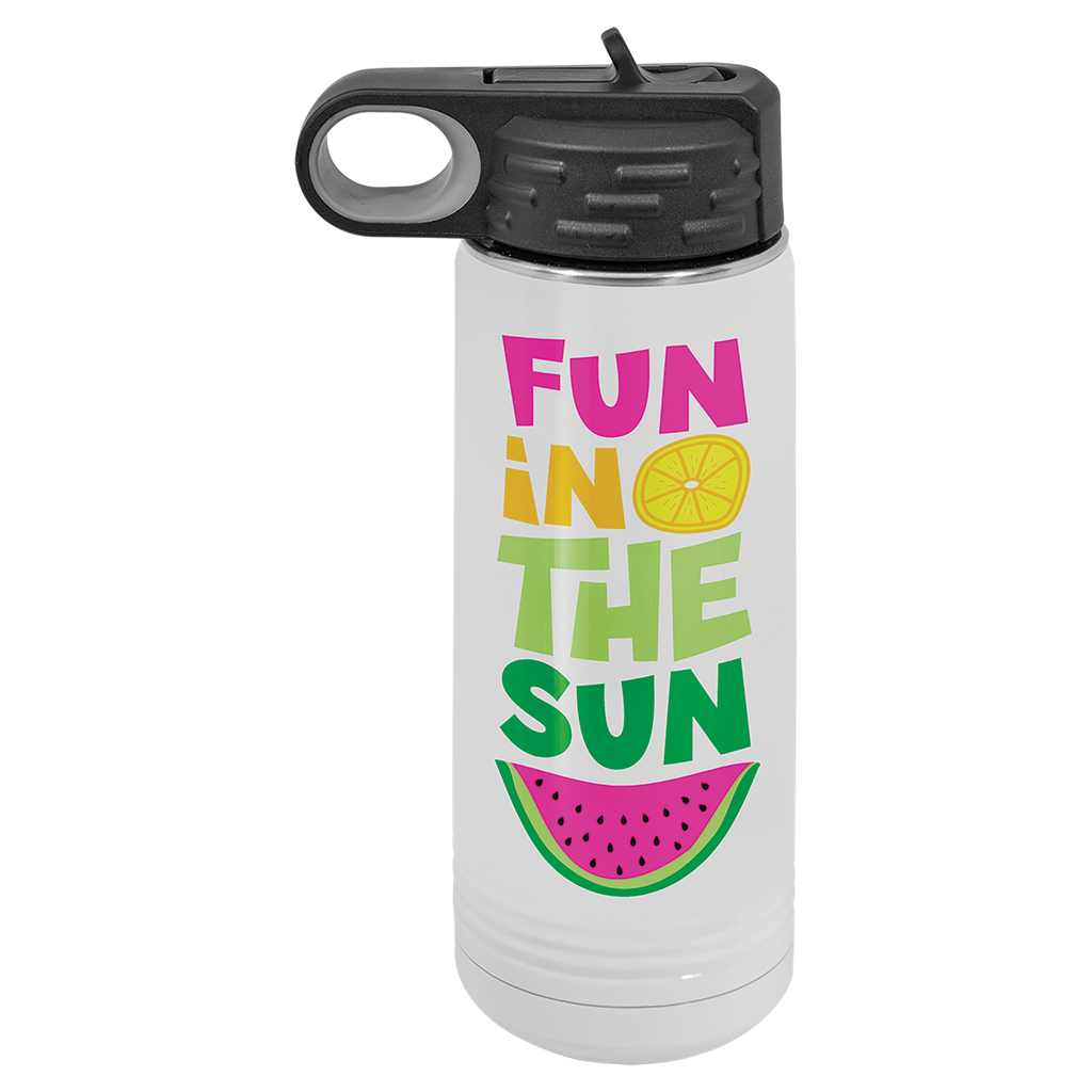 20 oz. White Polar Camel Sublimatable Water Bottle