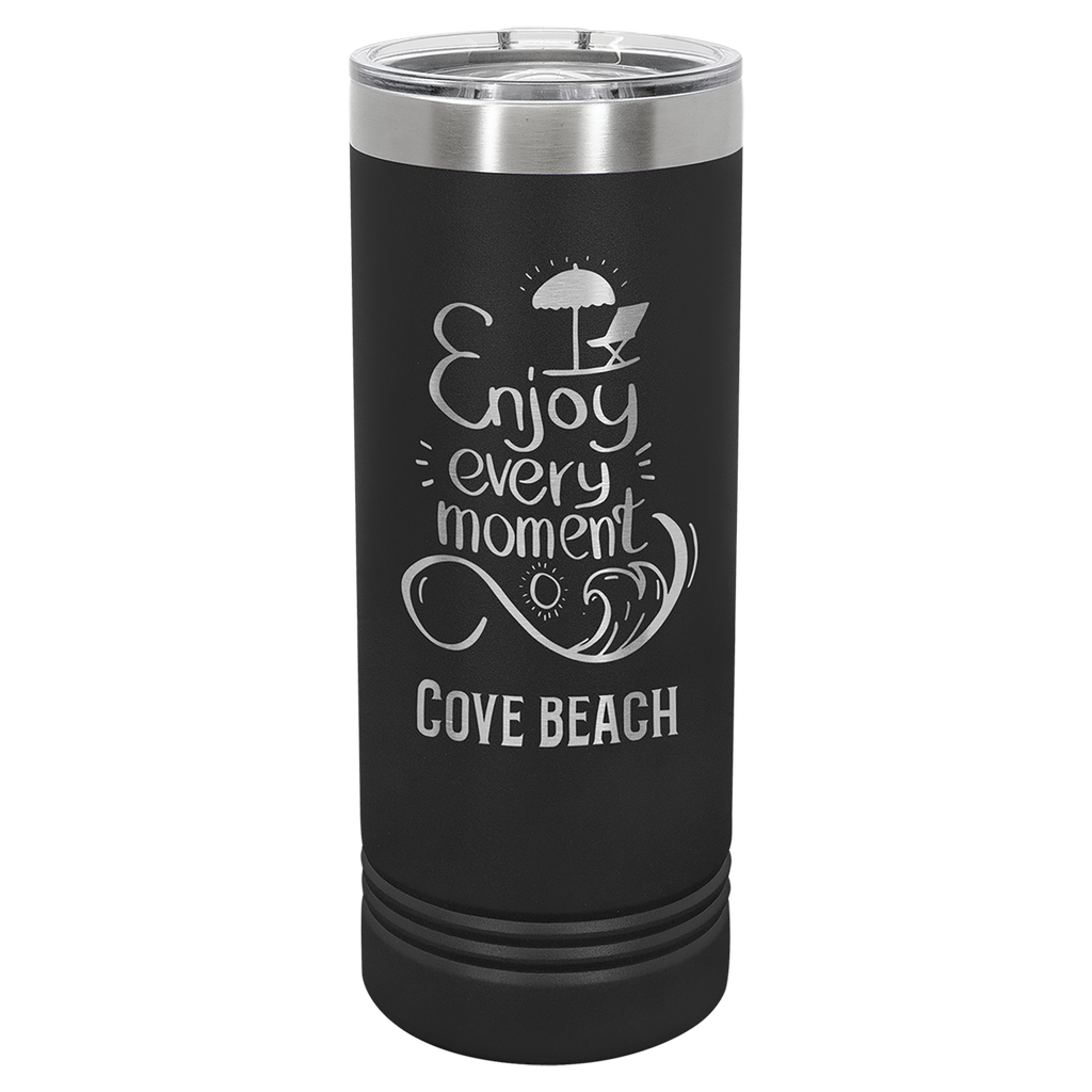 Polar Camel 22 oz. Black Skinny Tumbler with Slider Lid