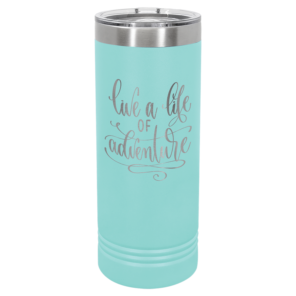 Polar Camel 22 oz. Teal Blue Skinny Tumbler with Slider Lid