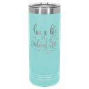 Polar Camel 22 oz. Teal Blue Skinny Tumbler with Slider Lid