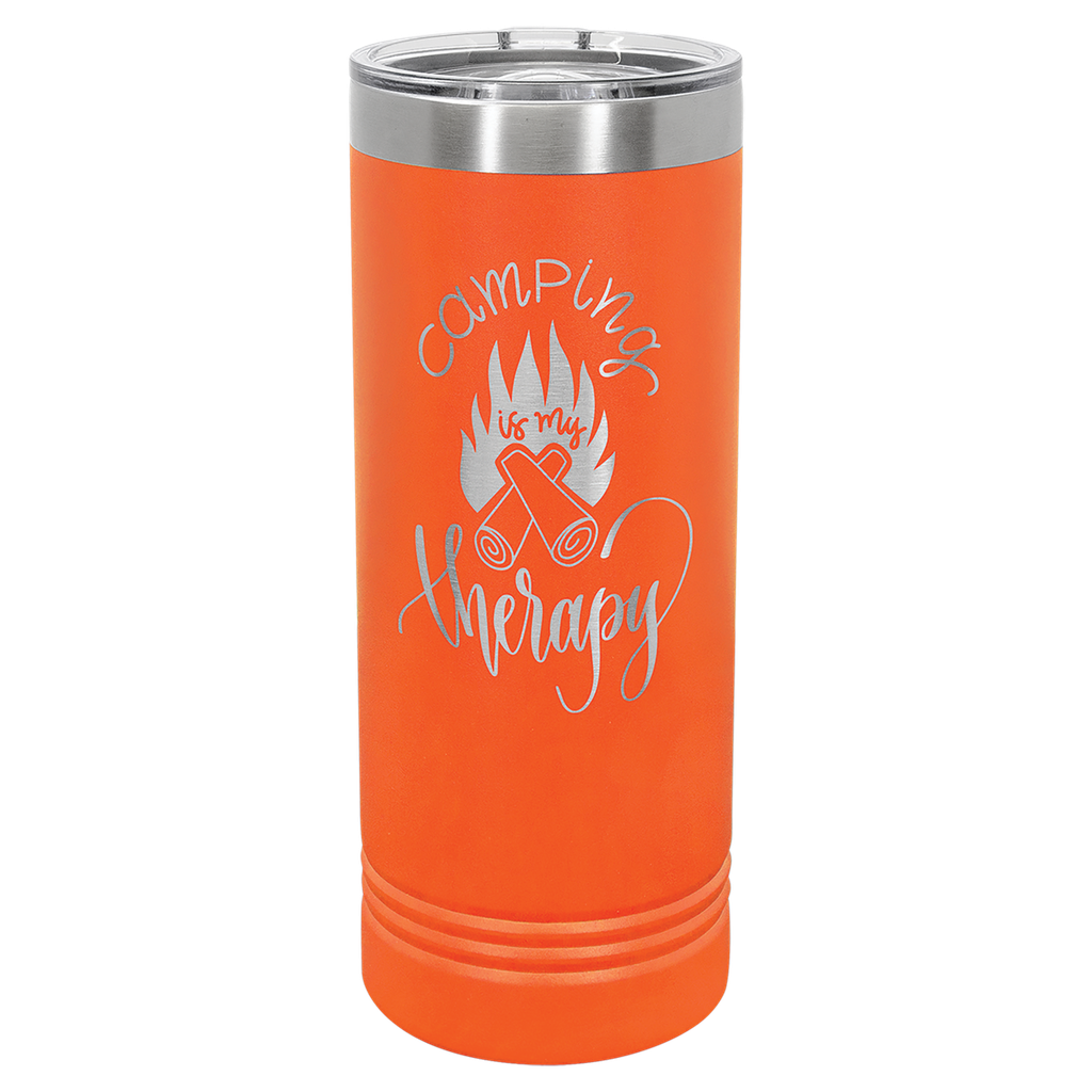 Polar Camel 22 oz. Orange Skinny Tumbler with Slider Lid