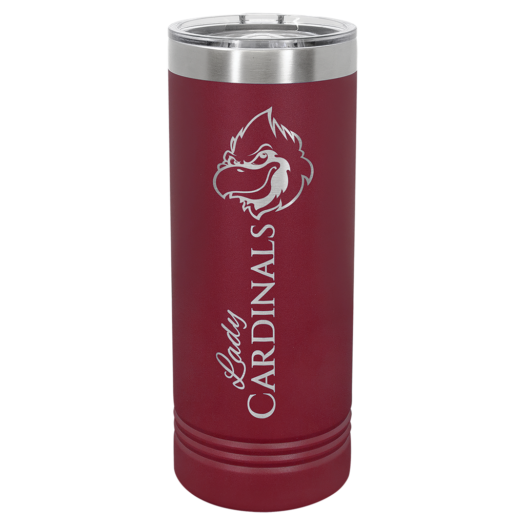 Polar Camel 22 oz. Maroon Skinny Tumbler with Slider Lid