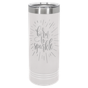 Polar Camel 22 oz. White Skinny Tumbler with Slider Lid
