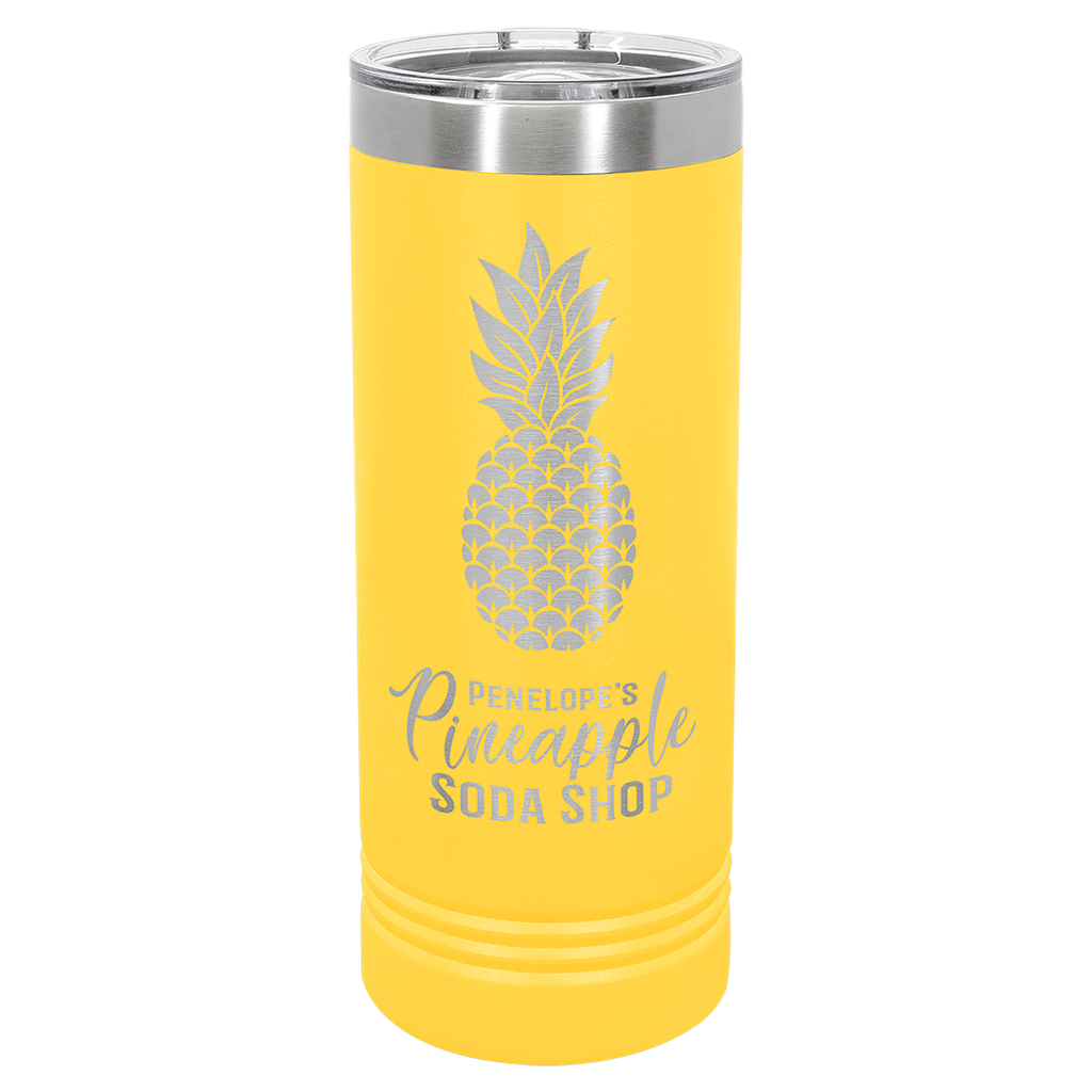 Polar Camel 22 oz. Yellow Skinny Tumbler with Slider Lid