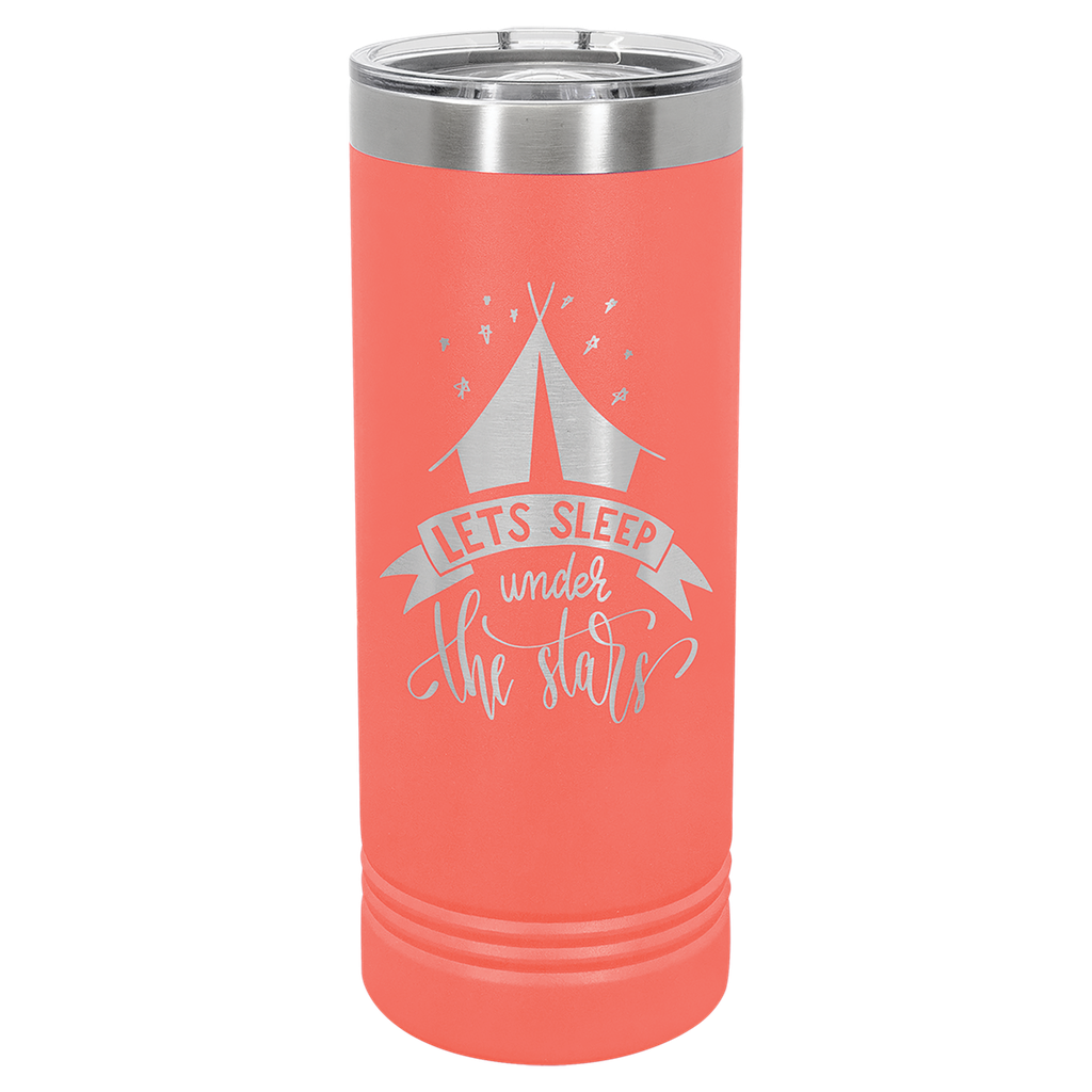 Polar Camel 22 oz. Coral Skinny Tumbler with Slider Lid