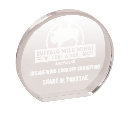 [BAC013] 6" x 5 1/2" Clear Round Acrylic