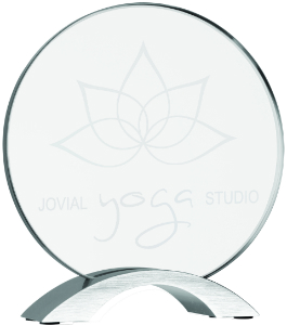 [CMA11] 7 1/4" Round Cosmic Acrylic with Silver Base