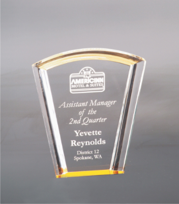 [HAL301G] 7" Gold Fan Halo Acrylic