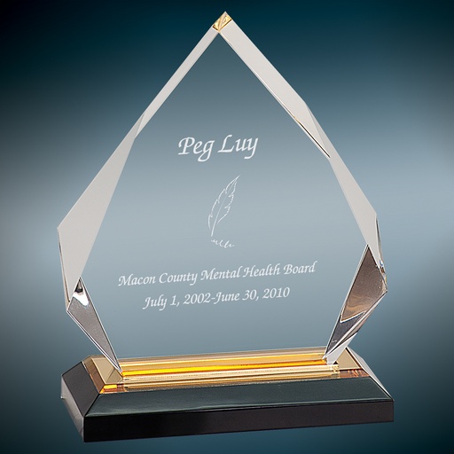 [IMP301G] 5 1/4" x 6 3/4" Gold Diamond Impress Acrylic