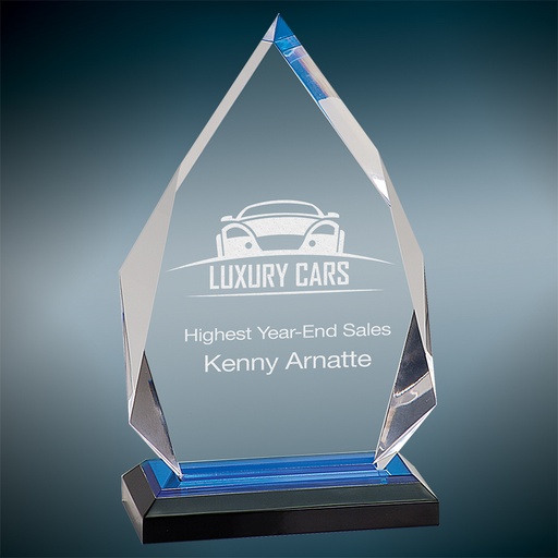 [IMP303BU] 5 1/4" x 8 3/4" Blue Diamond Impress Acrylic