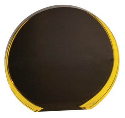 [LCR6BKG] 6 1/4" Black/Gold Luminary Circle Acrylic
