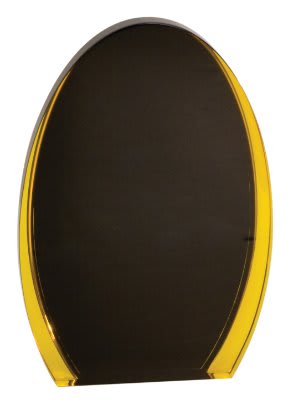 [LOV8BKG] 8" Black/Gold Luminary Oval Acrylic