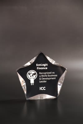 [LST5BKC] 5" Black/Clear Luminary Star Acrylic