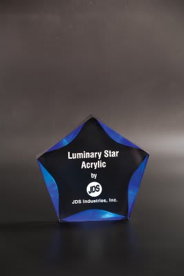 [LST6BKB] 6" Black/Blue Luminary Star Acrylic