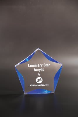[LST5BU] 5" Clear/Blue Luminary Star Acrylic
