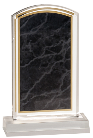 [MBL47BKM] 4" x 7" Black Marbleized Acrylic with 5" Base
