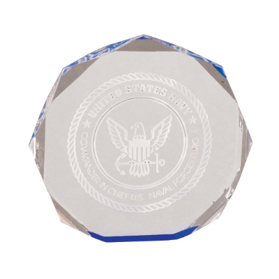 [OCT6BU] 6" Blue Octagon Acrylic Award