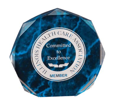[OCT7BM] 7" Blue Marble Octagon Acrylic Award
