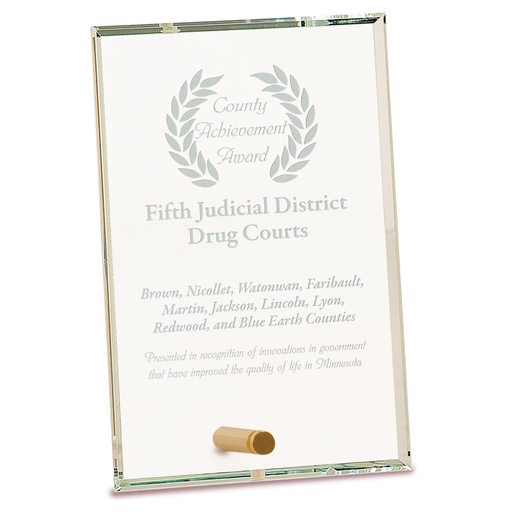 [CE5501] 4" x 6" Clear Rectangle CrystalEdge Glass