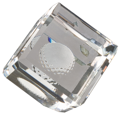 [CRY048XL] 3" x 3" Crystal Cube