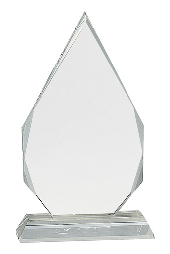 [CRY136] 9" Crystal Diamond on Clear Pedestal Base