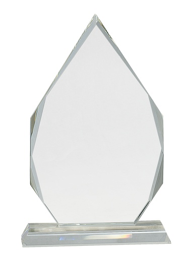 [CRY137] 10 1/2" Crystal Diamond on Clear Pedestal Base
