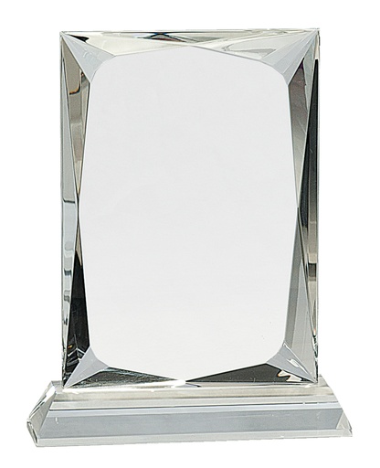 [CRY111] 7 1/4" Crystal Rectangle on Clear Base
