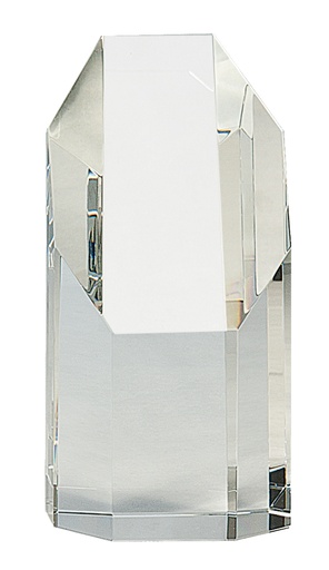 [CRY80] 6 1/4" Clear Crystal Octagon Tower