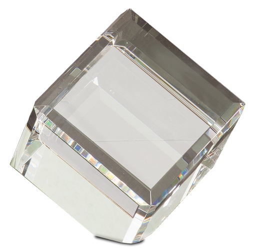 [CRY048XXL] 3 1/2" x 3 1/2" Crystal Cube