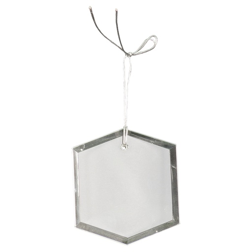 [CRY3623] 3" Crystal Hexagon Ornament