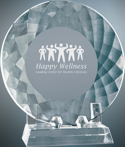 [CRY121] 7 3/4" Crystal Plate with Base