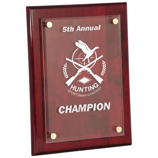 [FPA1912] 9" x 12" Rosewood Piano Finish Floating Acrylic Plaque