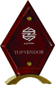 [FSA185] 8 1/2" Diamond Rosewood Piano Finish Floating Acrylic Standup