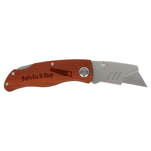 [GFT016] 4" Wood Handle Utility Knife
