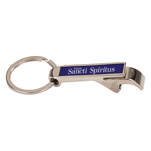 [GFT122] 2 1/2" Blue Laserable Bottle Opener Keychain