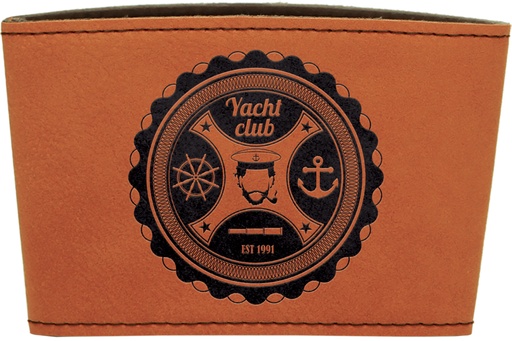 [GFT274] 3" Rawhide Laserable Leatherette Mug Sleeve