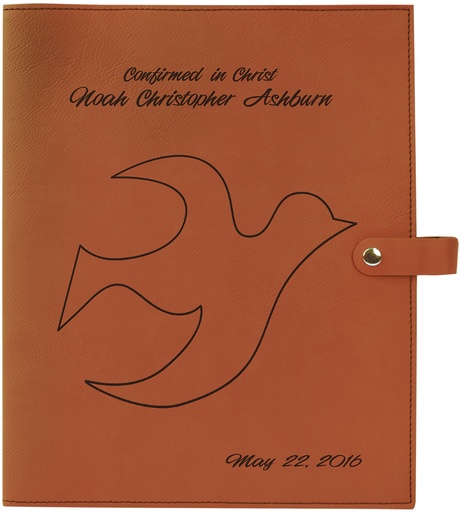 [GFT318] 8 3/4" x 11" Rawhide Leatherette Book/Bible Cover with Snap Closure