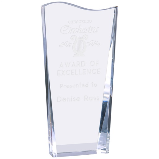 [CRY7049KL] 7 3/4" Crystal Facet Wave