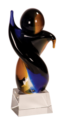 [AGS12] 9 1/2" Twisted Body Art Glass