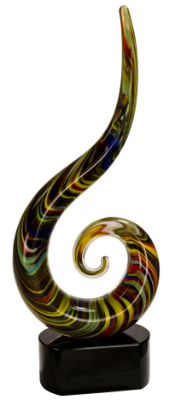 [AGS23] 15 1/2" Color Swoop Art Glass