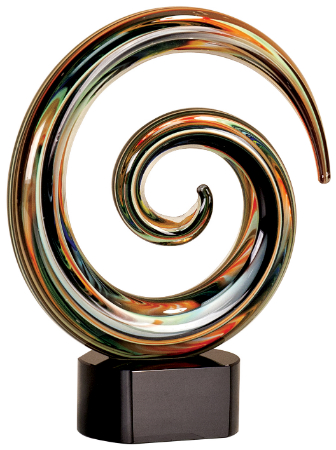 [AGS24] 9 1/4" Swirl Art Glass