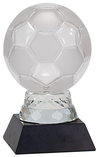 [SBG101] 6 1/4" Glass Soccer Ball with Marble Base