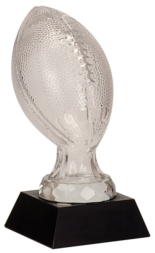[SBG103] 7 1/2" Glass Football with Marble Base
