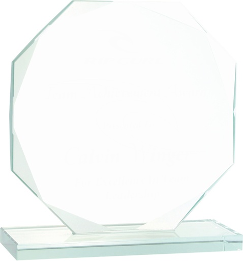 [JGS11] 6" Octagon Jade Glass Award