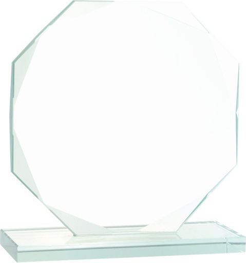 [JGS12] 6 1/2" Octagon Jade Glass Award
