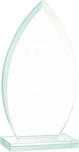[JGS41] 7" Oval Jade Glass Award