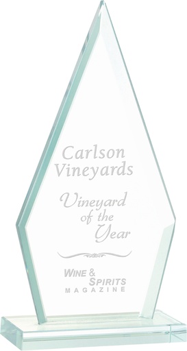 [JGS53] 8 1/2" Triangle Jade Glass Award