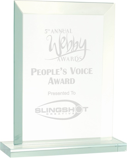 [JGS61] 7" Rectangle Jade Glass Award