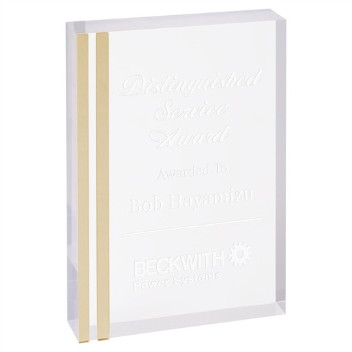 [CEA203G] 6" x 8" Rectangle Acrylic with Gold Edge